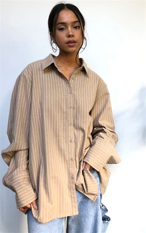 beige oversize shirt